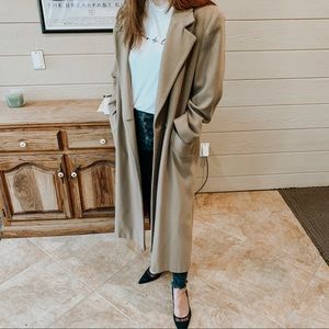 Vintage// long wool trench coat